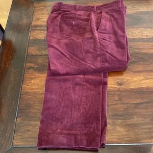 Brooks Brother 36 X 32 burgundy corduroy pants. Retail $108